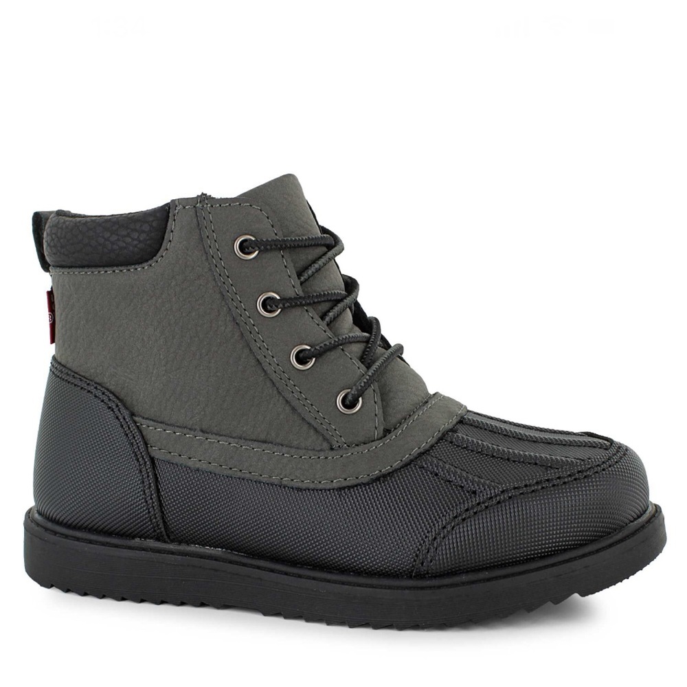 Kids Gray and Black Boots